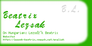 beatrix lezsak business card